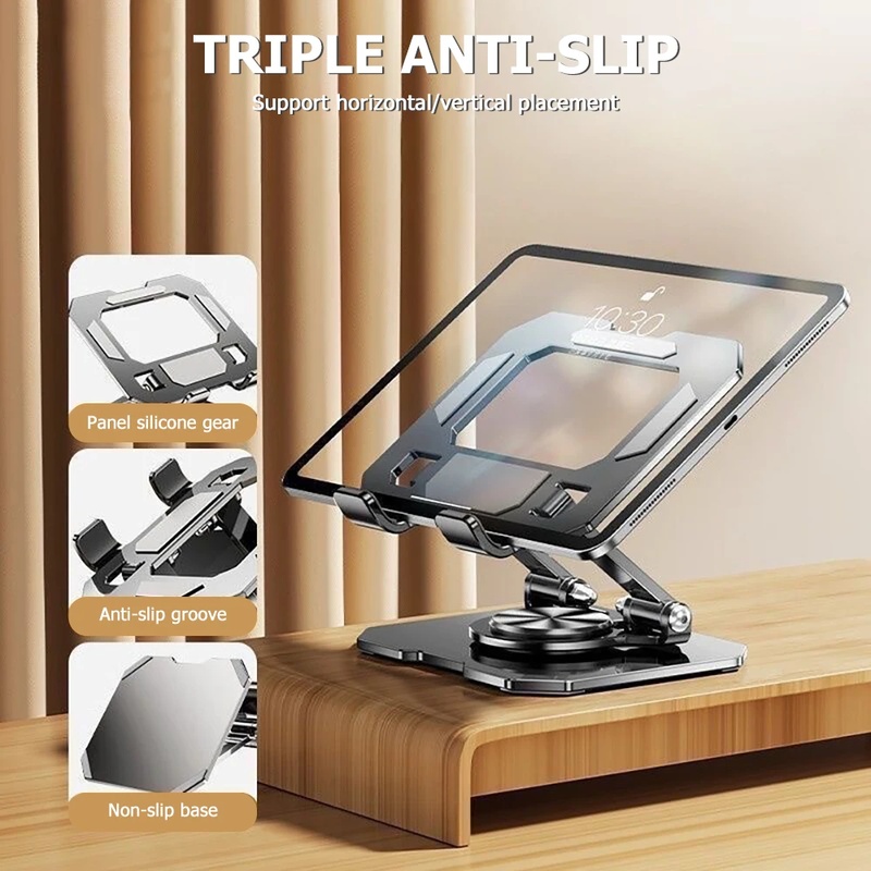 Cooling Stand Tablet - 360° Rotatable Tablet Stand Adjustable Foldable