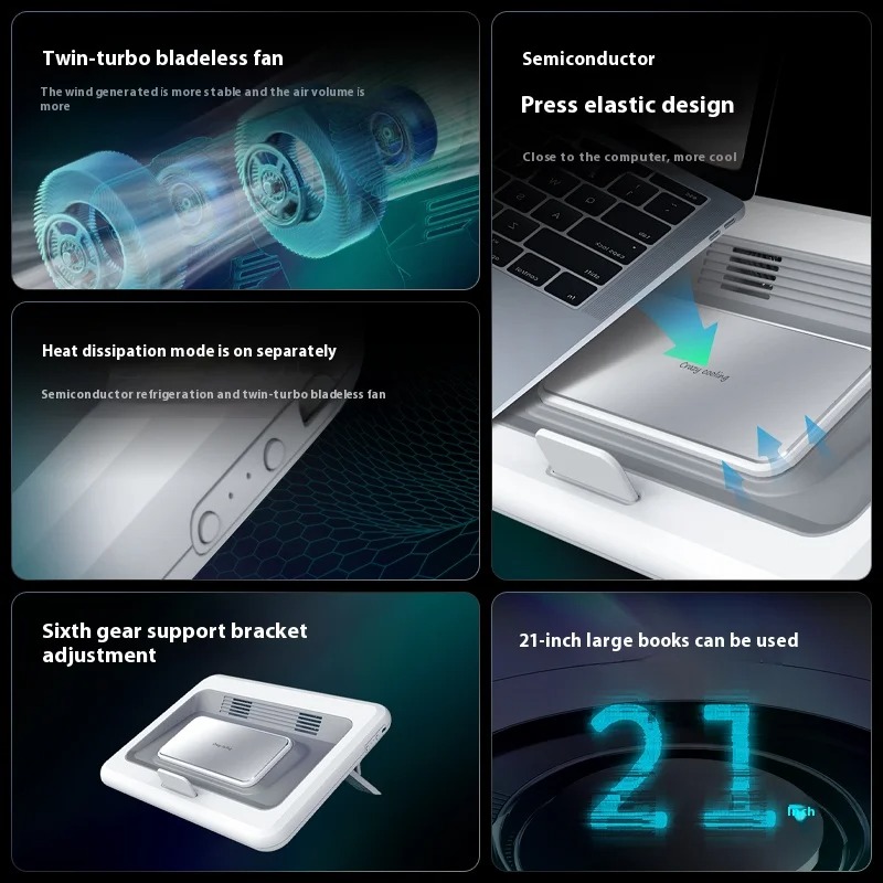 Gaming Laptop Cooler With 2 Co - Cooling Stand Tablet ulasan dan harga